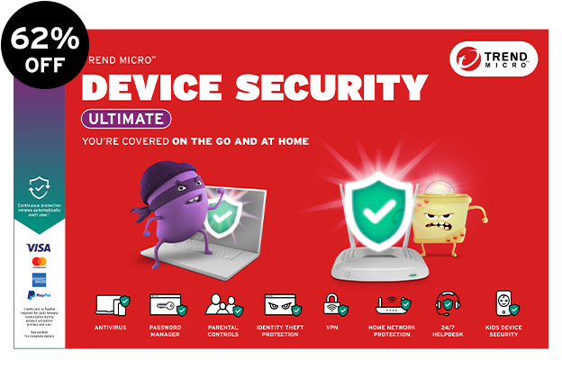 Official Trend Micro Device Security Ultimate Product Box with Home Network Security Device Box Image