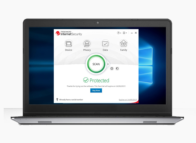 Trend Micro Antivirus Plus Security Features on PC or Laptop Image